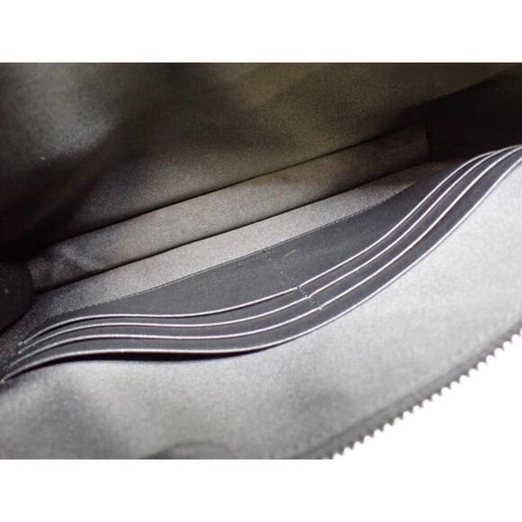 Valentino Studded Love Wristlet Clutch | Black Leather | Silver-Tone | Excellent - Picture 4 of 5